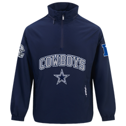 Men's - Pro Standard Cowboys Pre Game 1/4 Zip Wind Jacket - Midnight Navy