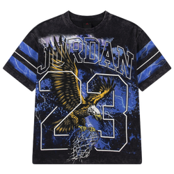 Boys' Grade School - Jordan Soaring High Short Sleeve T-Shirt - Black/Blue