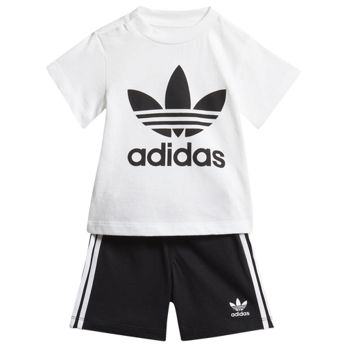 Adidas Originals Boys  Shorts & T-shirt Set In White/black