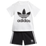 adidas Short & T-Shirt Set - Boys' Toddler White/Black