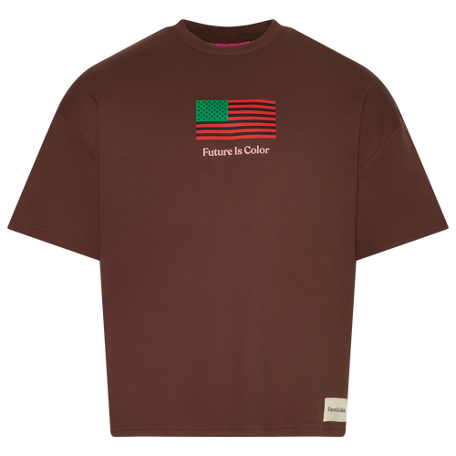 Shop Future Is Color Mens  Past Present Future T-shirt In Brown/multi