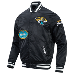 Men's - Pro Standard Jaguars Old English Rib Satin Jacket - Black