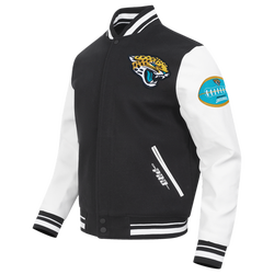 Men's - Pro Standard Jaguars Old English Rib Wool Varsity Jacket - Black/White