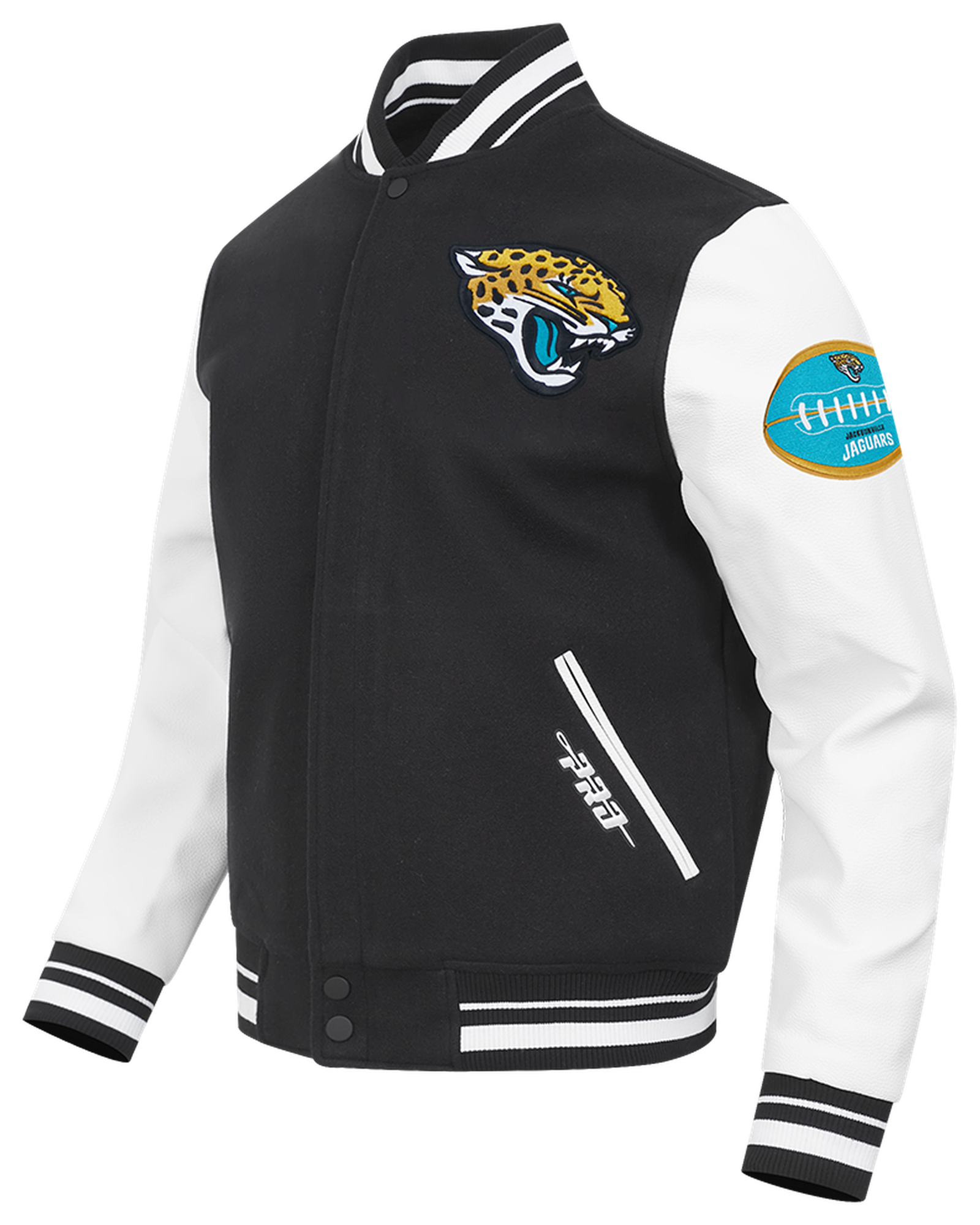 Pro Standard Jaguars Old English Rib Wool Varsity Jacket - Men's