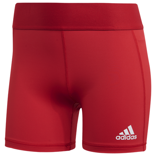 Adidas Originals Womens Adidas Team Alphaskin 4" Shorts In White/power Red