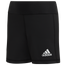 adidas Team Alphaskin 4" Shorts - Girls' Grade School Black/White