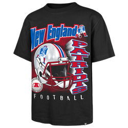 Men's - 47 Brand NFL Patriots Chrome Burst T-Shirt - Black