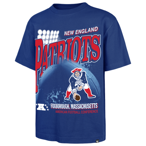 47 Brand Mens New England Patriots NFL New England Patriots Hometown Lights T-Shirt - - Blue Size XXL