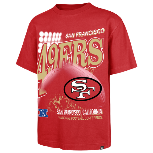 47 Brand Mens San Francisco 49ers NFL San Francisco 49ers Hometown Lights T-Shirt - - Red Size XXL
