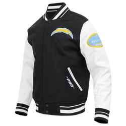 Men's - Pro Standard Chargers Old English Rib Wool Varsity Jacket - Black/White