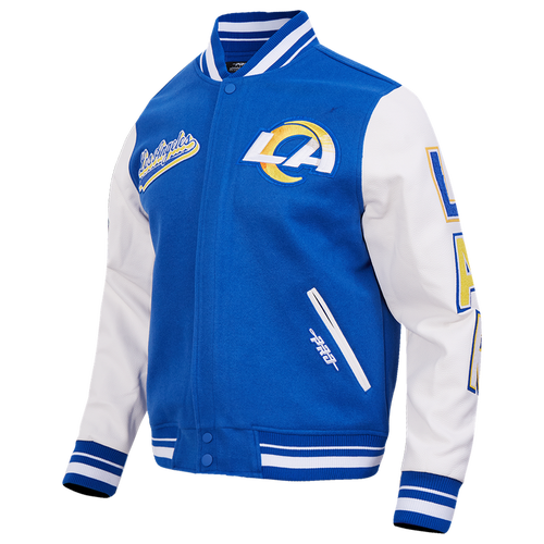 Pro Standard Mens Los Angeles Rams Rams Script Tail Rib Wool Varsity - - Royal Blue / White