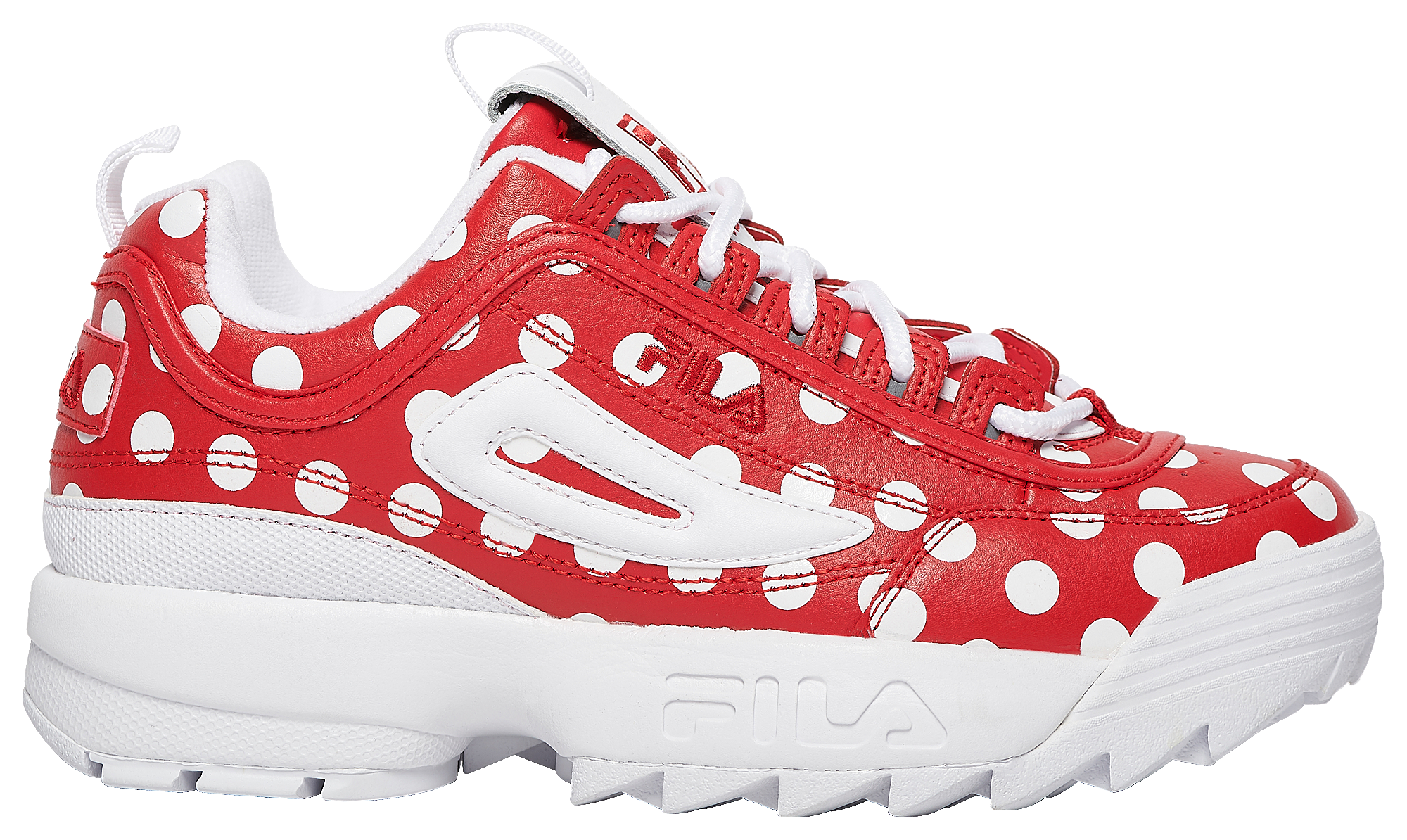 polka dot fila shoes