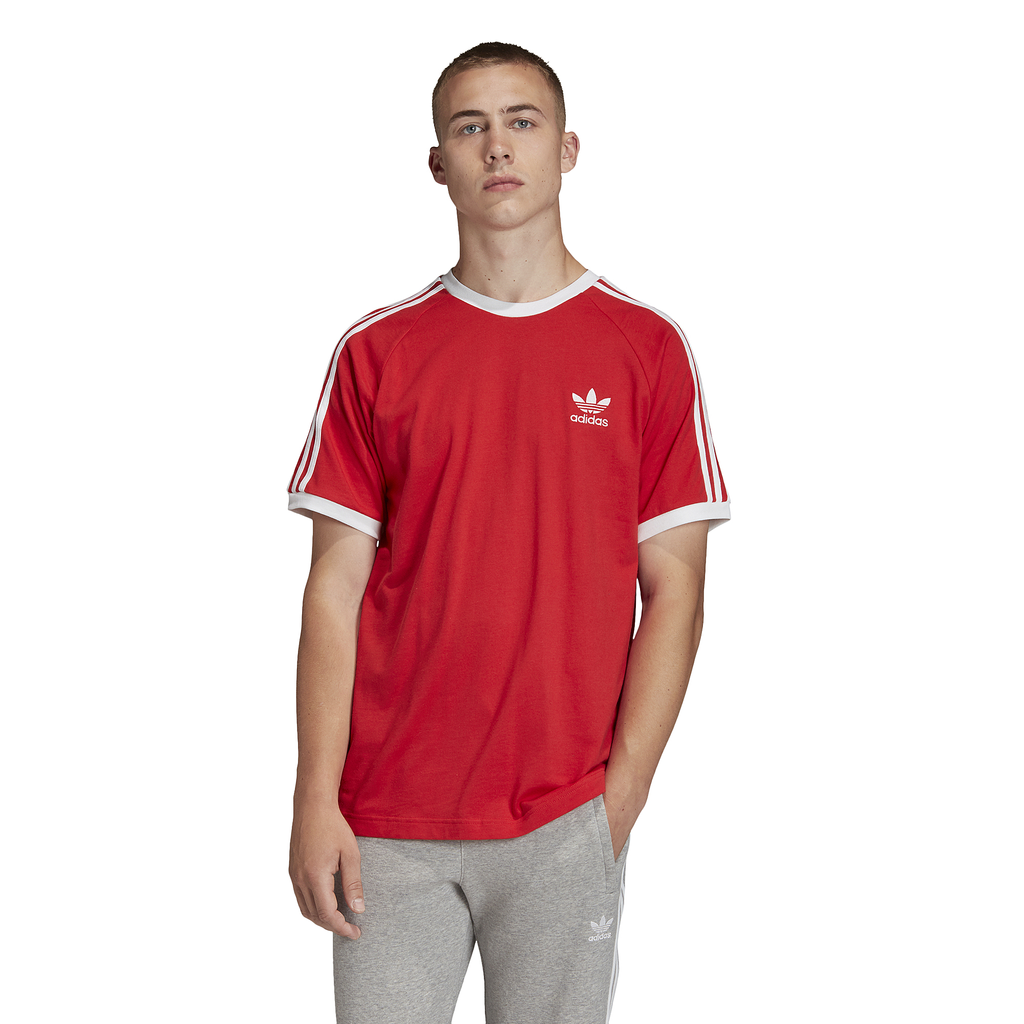 adidas red t shirt mens
