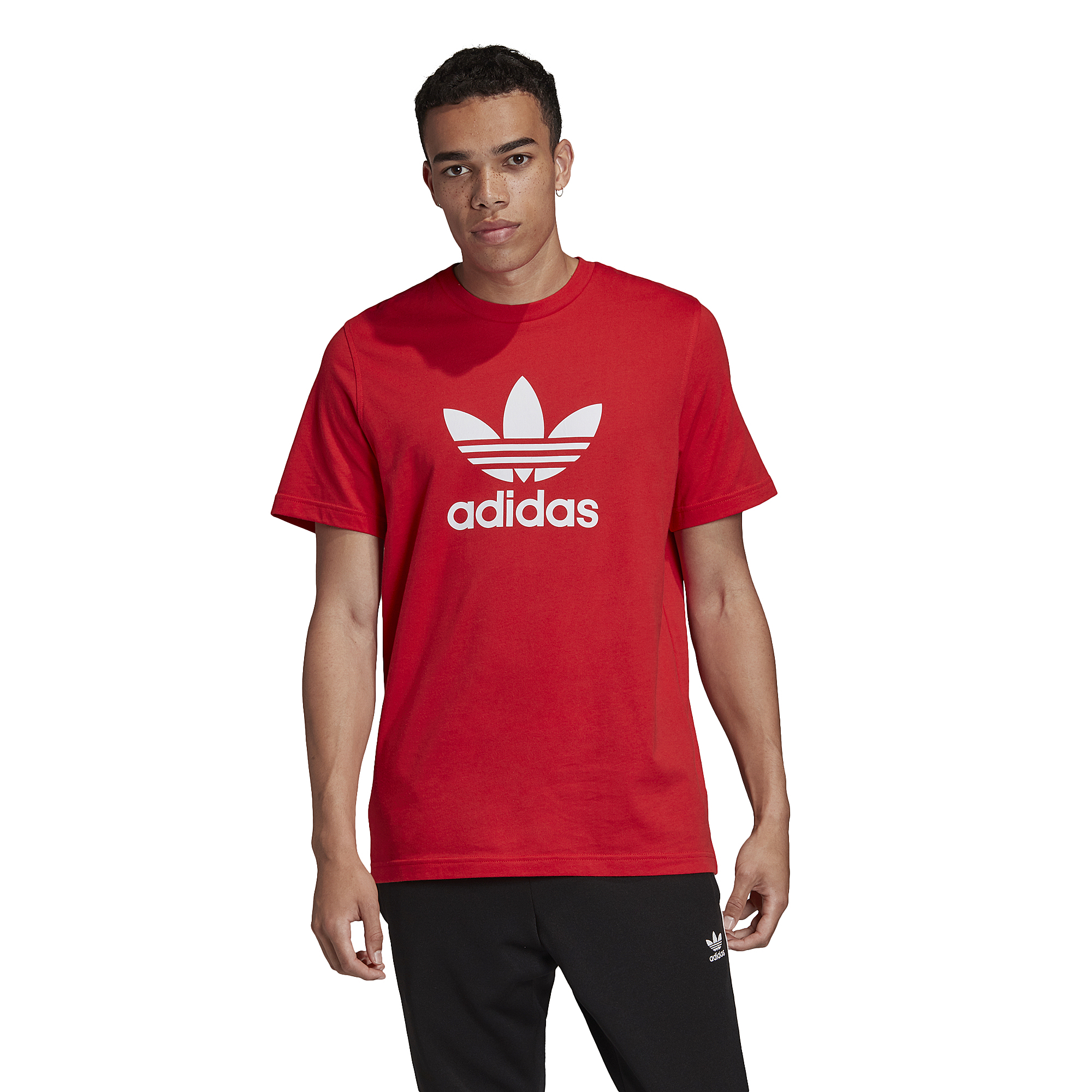 mens red adidas originals t shirt