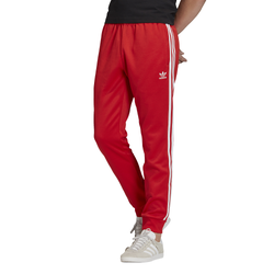 Mens - adidas Originals Adicolor Superstar Track Pants - Lush Red/White