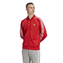 Men's - adidas Originals Superstar Track Top - Lush Red/White