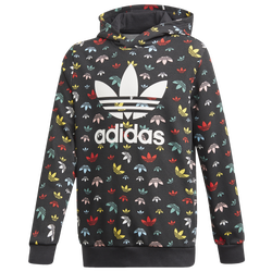 Girls' Grade School - adidas Originals Trefoil AOP Hoodie - Black/Multicolor/White 