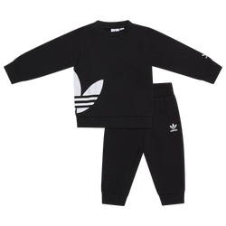 Boys' Infant - adidas Originals Adicolor Big Trefoil Crew Set - Black/White 