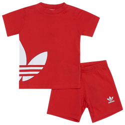 Boys' Toddler - adidas Originals Adicolor Big Trefoil T-Shirt Set - Red/White