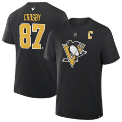 Men's - Nike Penguins Name & Number Short Sleeve T-Shirt - Black