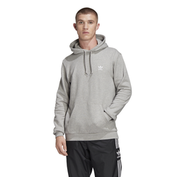 Men's - adidas Originals Essential Hoodie - Medium Grey Heather/White