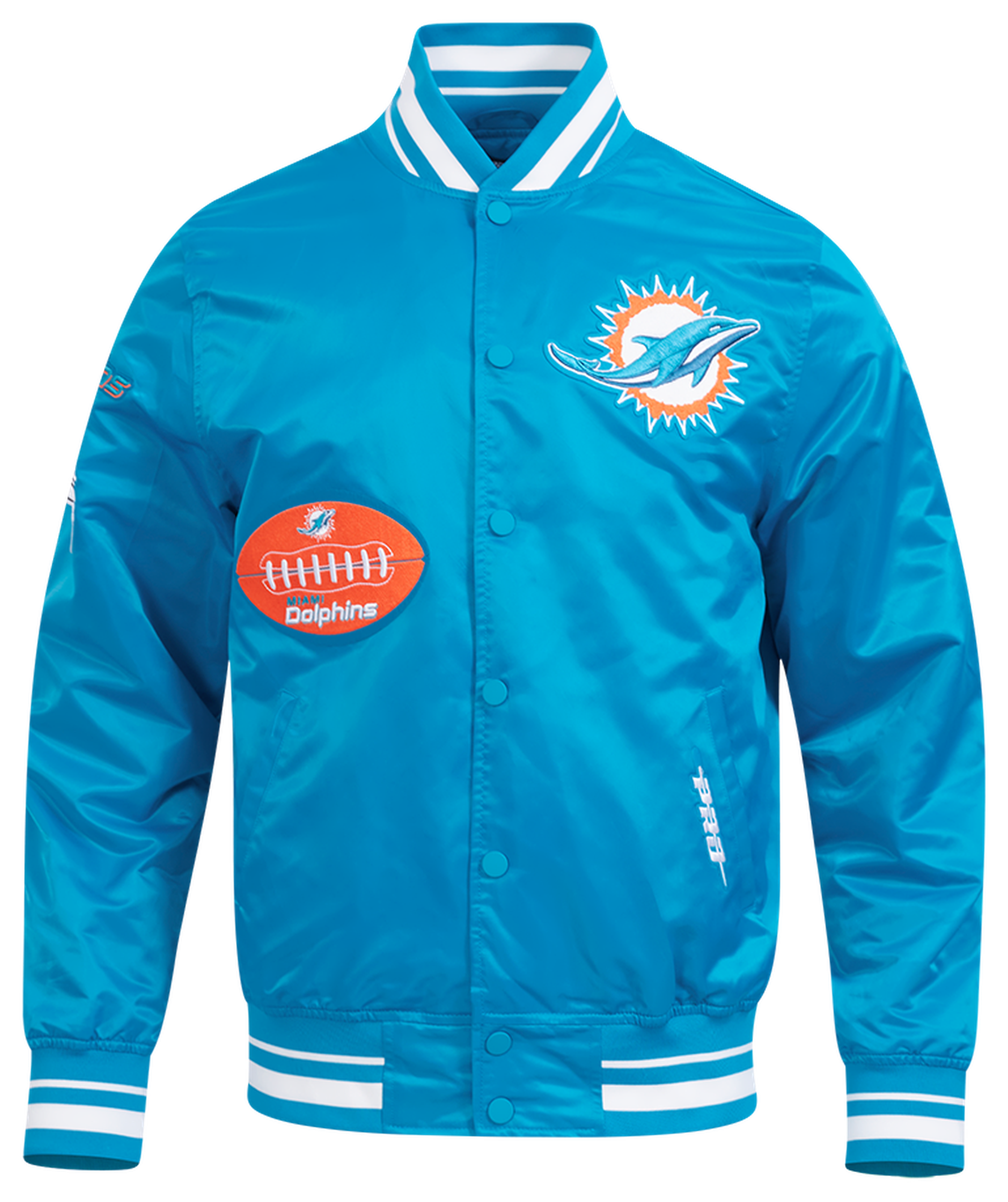 Pro Standard Dolphins Old English Logo Satin Jacket - Men's