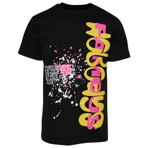 

Famous Nobodys Mens Famous Nobodys Splash T-Shirt - Mens Black/Multi Size M