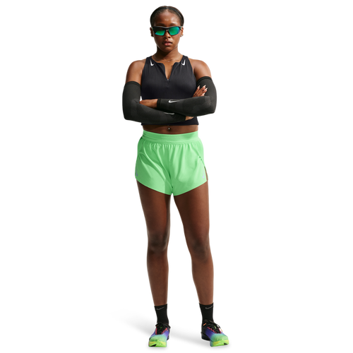 WOMENS - Nike AerOSwift Dri-FIT Adv Mid Rise 3In Short - Illusion Green/Black White