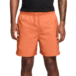 Men's - Nike Club Flow Shorts - Orange/White