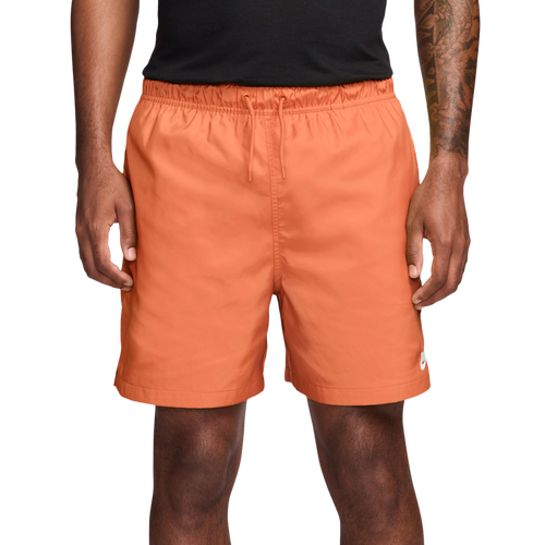 - Nike Club Flow Shorts - Orange/White