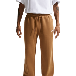 Men's - Nike Open Hem Club Pants - Ale Brown/Ale Brown/White