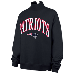 Women's - 47 Brand Patriots Vantage Mock Neck PO Crew Swtr - Navy