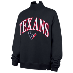 Women's - 47 Brand Texans Vantage Mock Neck PO Crew Swtr - Navy
