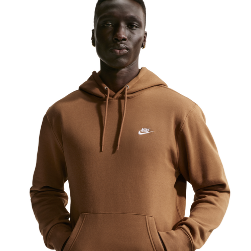 MENS - Nike Club Pullover Hoodie - Ale Brown/White