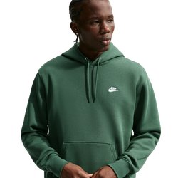 Men's - Nike Club Pullover Hoodie - Fir/Fir/White