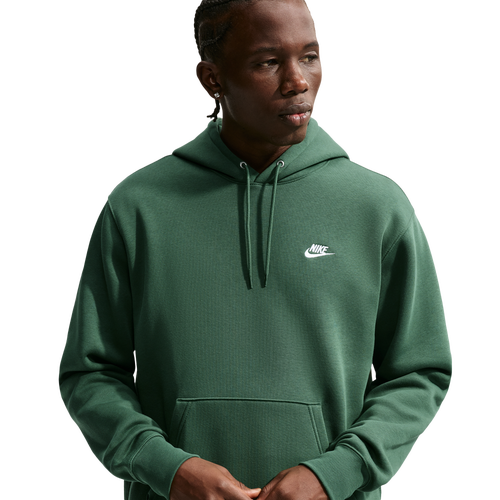  - Nike Club Pullover Hoodie - Fir/White