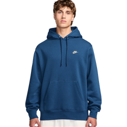 Men's - Nike Club Pullover Hoodie - Blue/Blue