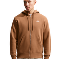 Nike Club Full-Zip Hoodie - Nike Ale Brown/White