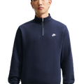 Nike Club Fleece Half-Zip - Nike Obsidian/White