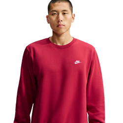 Men's - Nike Club Crew - Tough Red/White