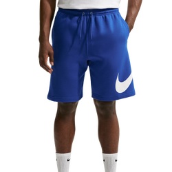 Men's - Nike Solo Swoosh Fleece Shorts - Old Royal/Old Royal/White