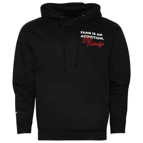 

Famous Nobodys Mens Famous Nobodys Fame Addiction Hoodie - Mens Black/White/Red Size XXL