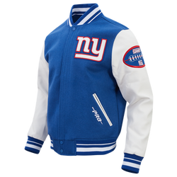 Men's - Pro Standard Giants Old English Rib Wool Varsity Jacket - White/Dodger Blue