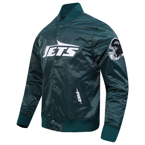 Pro Standard Mens New York Jets Jets Big Logo Satin Jacket - - Forest Green