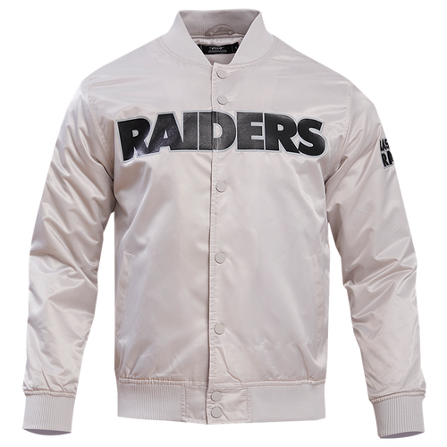 Pro Standard Mens Raiders Big Logo Satin Jacket - - Silver