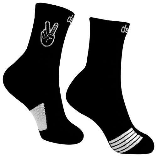 Deuce Mens  Mid Performance Socks In Black/white