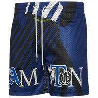 LV Block Blue Mesh Basketball Short