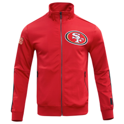 Men's - Pro Standard 49ers Classic Track Jacket - Red/Black