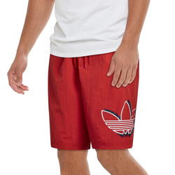 Men's - adidas Originals Shadow Woven Shorts - Red/White