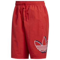 Men's - adidas Originals Shadow Woven Shorts - Red/White